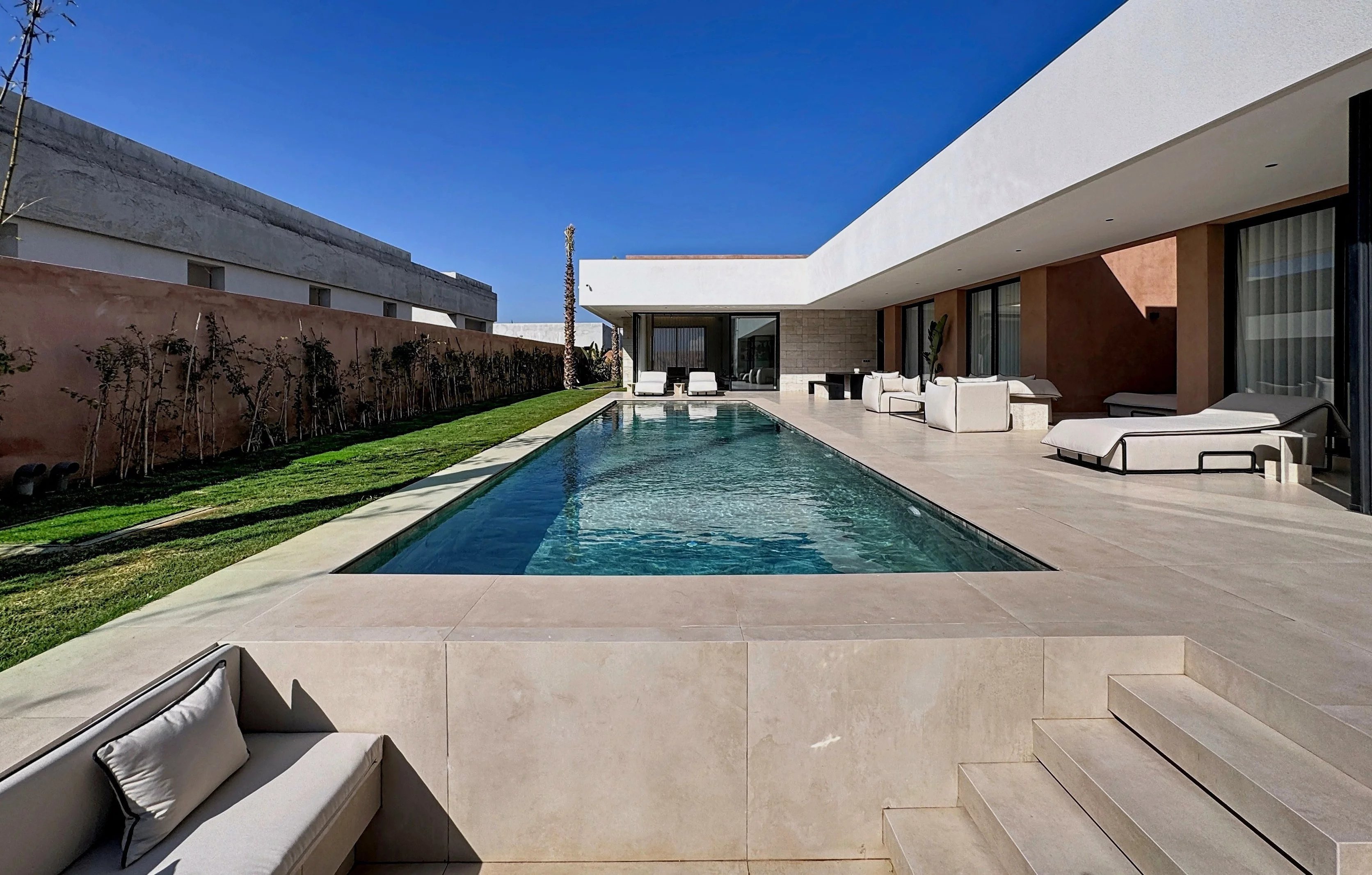 Contemporary villa under construction