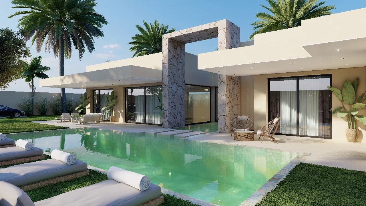 Villa contemporaine en construction