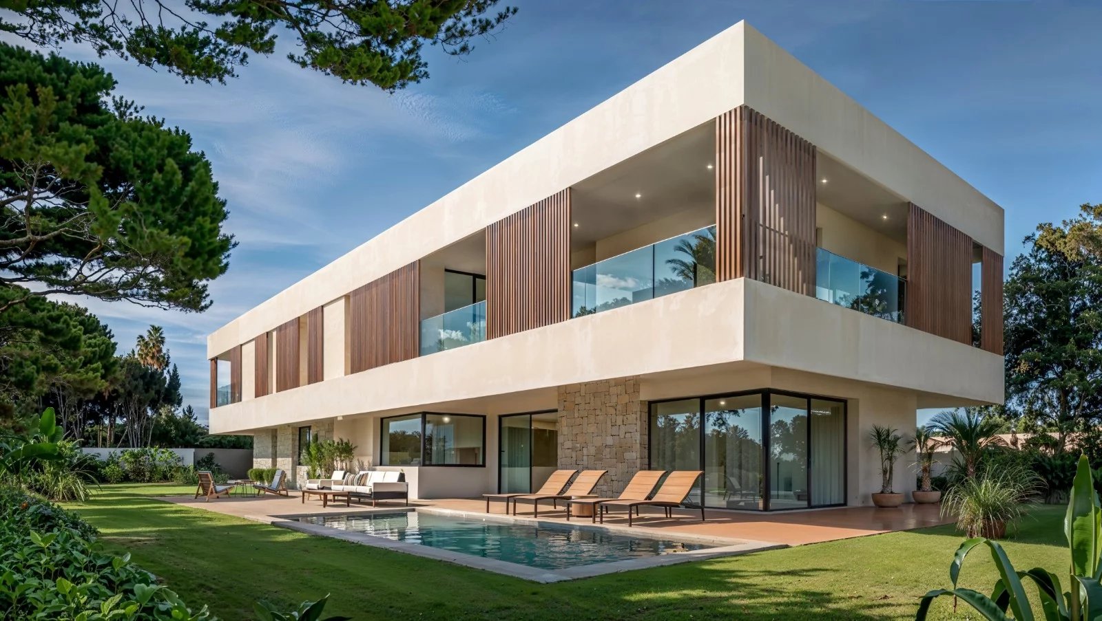 Villa contemporaine en construction