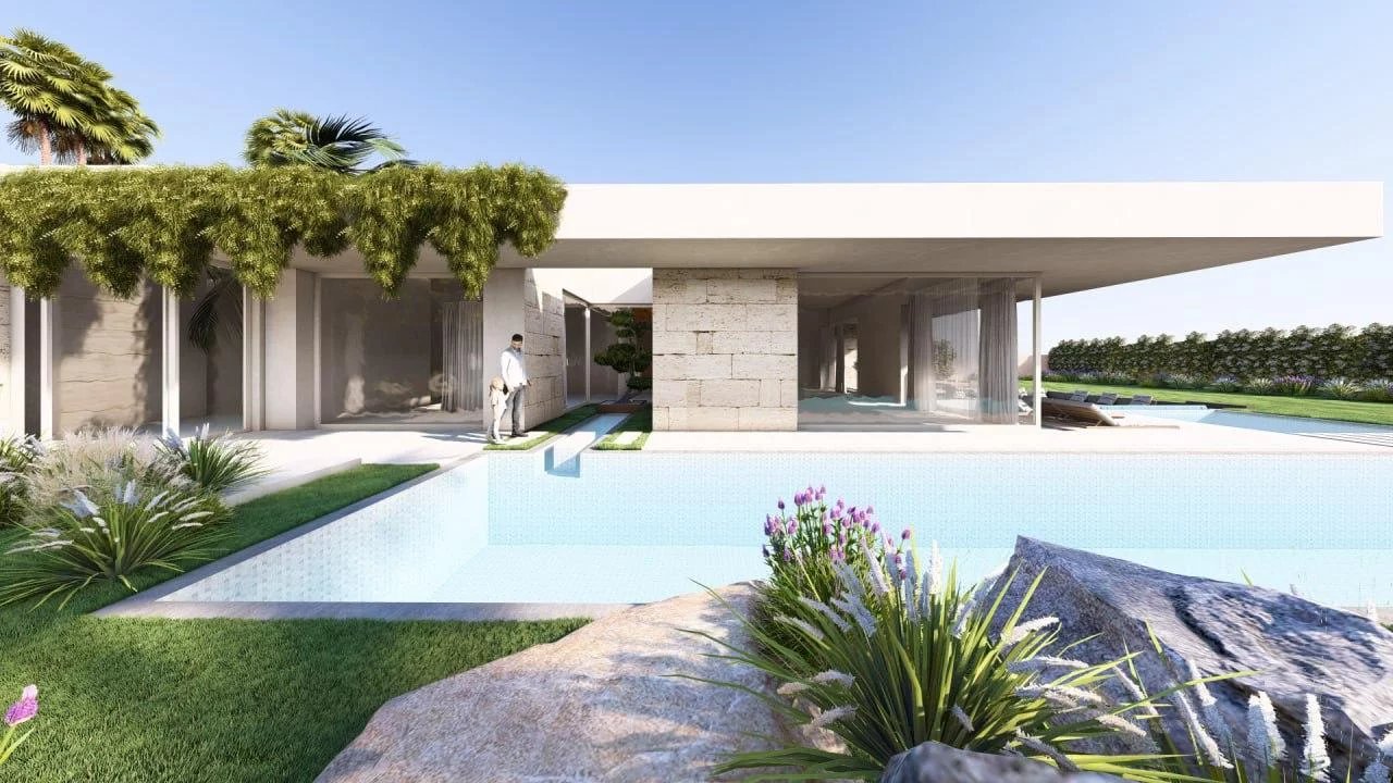 Villa contemporaine en construction