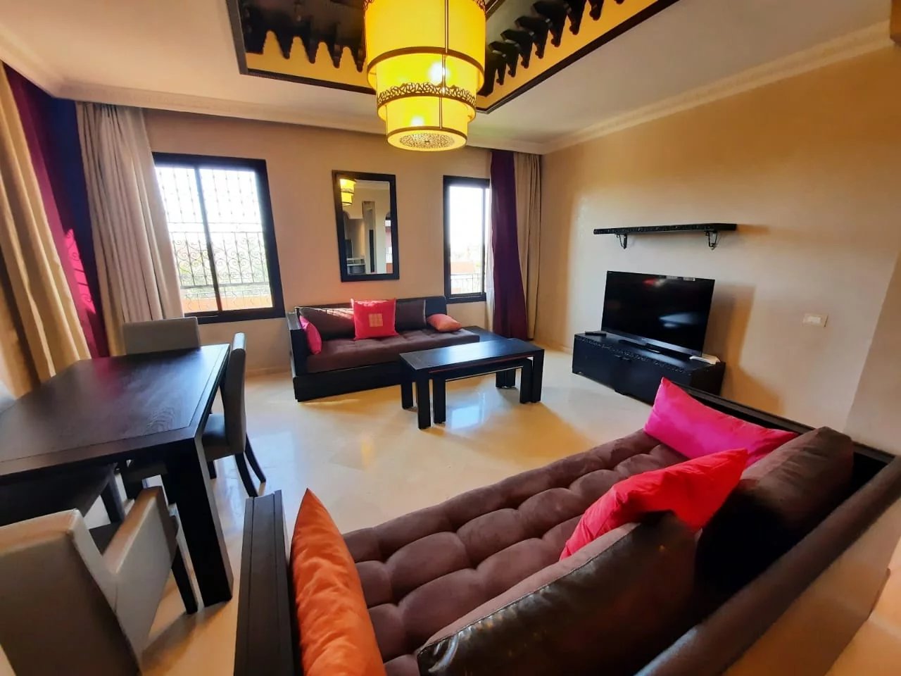 Appartement deux chambres dans une résidence sécurisée à Marrakech