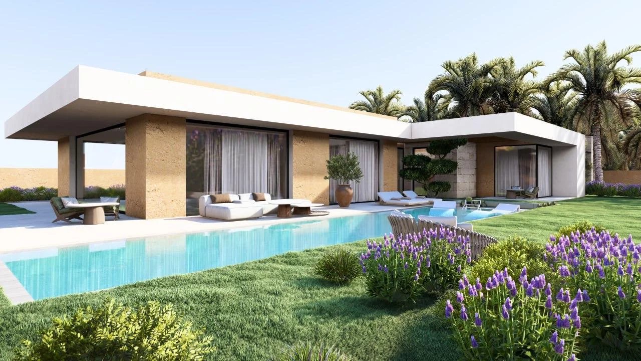 Villa contemporaine en construction